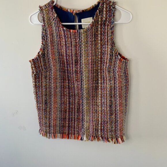 Maeve by Anthropologie, Sz 4, women vest, red (multicolored) - Picture 1 of 7